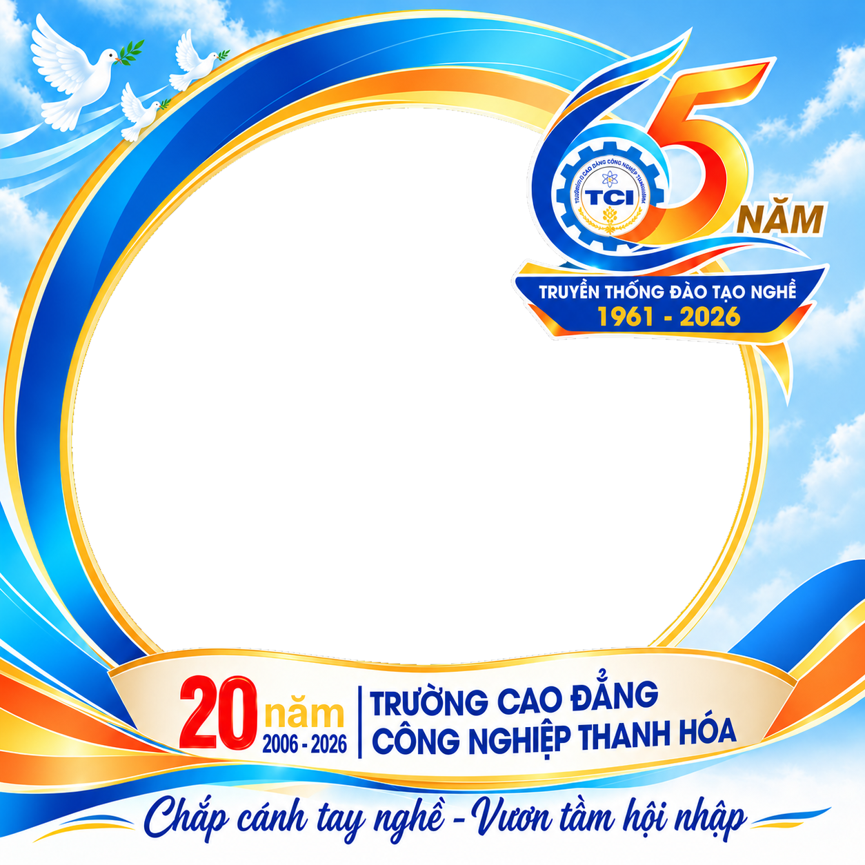 Mẫu khung 1: Chắp cánh tay nghề
